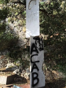 Danneggiato a Capri il monumento a Lenin