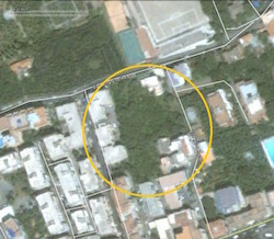Immagine satellitare di vico Rota prima dell'avvio dei lavori