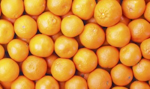 Tangerines as the background