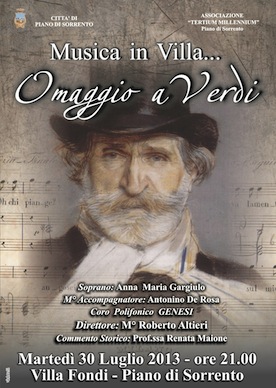 Bicentenario della nascita di Giuseppe Verdi, l’associazione “Tertium Millennium” omaggia il maestro