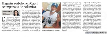 Sorrento Press e gli scatti in esclusiva Higuain sul giornale spagnolo “La Vanguardia”