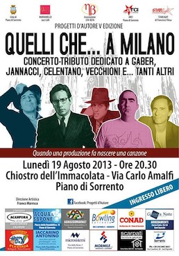 “Quelli che…a Milano”, tributo ai grandi della musica che sono partiti dal capoluogo lombardo