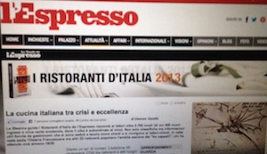 “Tre cappelli” per la “La torre del Saracino” secondo la guida dei ristoranti de L’Espresso