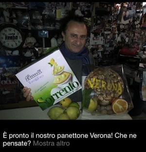 La provocazione di Antonio Cafiero: “é pronto il nostro panettone Verona! Che ne pensate?”