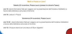 “Nati per leggere”: stand in piazza Lauro per la settimana dei diritti dei bambini