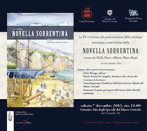 Sabato al Museo Correale la presentazione del libro la “Novella Sorrentina”