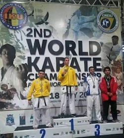 Medaglia di bronzo per il nostro Amitrano ai mondiali di karate in Brasile