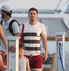 Leo Messi in vacanza in Costiera