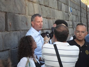 Il sindaco di New York, Bill De Blasio in vacanza a Capri