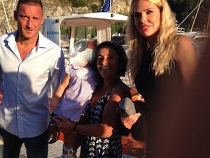 La famiglia Totti in vacanza a Capri