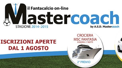 Al via il fantacalcio “Mastercoach”