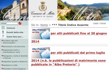 La lista dei “poveri” pubblicata on line: la gaffe del Comune di Meta