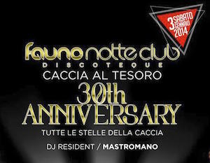 Sabato la premiazione della Caccia al tesoro al Fauno Notte Club