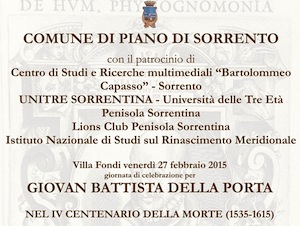 A Piano il ricordo di Giovan Battista della Porta