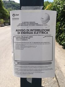 Lunedì niente corrente elettrica in alcune zone di Sorrento