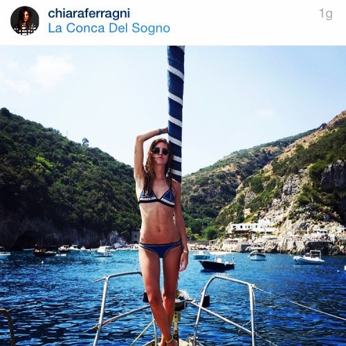 Bagno in Costiera per la fashion blogger Chiara Ferragni