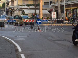 Corso Italia al confine Sorrento-Sant’Agnello chiuso 2 mesi