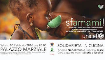 Questa sera a Palazzo Marziale cena di beneficenza a favore dell’Unicef