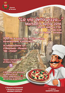 Una pizza da record nel centro storico di Sorrento