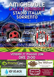 Questa sera l’esordio dell’Atletico Sorrento di calcio femminile