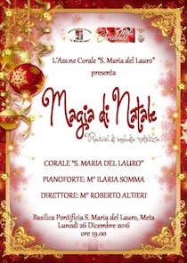 La Corale del Lauro presenta l’evento “Magia di Natale”