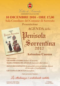 Sabato la presentazione dell’Agenda Sorrentina 2017