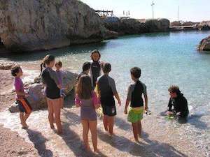 Bambini a lezione di mare al Circolo Nautico Marina della Lobra