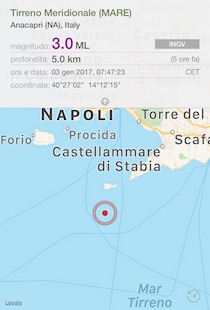 Terremoto al largo di Capri, paura anche in costiera