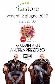 Al Castore premiazione della “Wine Cup” con i dj Marvin e Prezioso