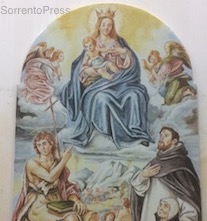 Il vescovo Alfano benedice il pannello della Madonna delle Grazie