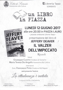 A Sorrento si presenta l’ultimo thriller di Jeffery Deaver ambientato a Napoli