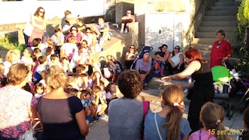 Divertimento per bimbi e genitori alla Merenda Itinerante