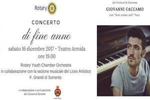 Giovanni Caccamo star del concerto del Rotary Sorrento