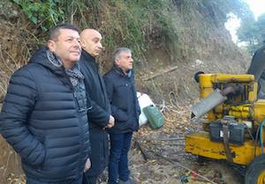 Questa mattina il sopralluogo alle gallerie della “Sorrentina”