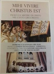 Domani il concerto dei Cantori Gregoriani alla chiesa di San Paolo