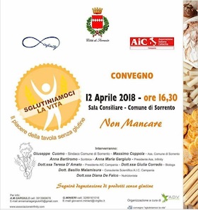 Convivere con la celiachia e l’intolleranza al glutine, focus domani a Sorrento