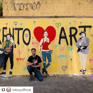 In mostra a Milano “Sorrento Loves Art” di TvBoy