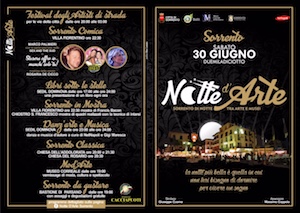 A Sorrento la Notte d’Arte con locali aperti e sconti nei negozi