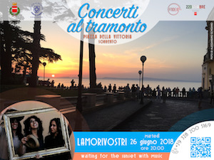 Per Concerti al tramonto domani a Sorrento il trio Lamorivostri