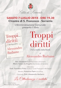 A Sorrento presentazione del libro Troppi diritti di Alessandro Barbano