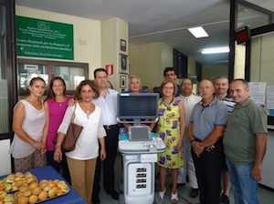 Consegnato l’ecografo di “Pizza a Vico” all’ospedale “De Luca e Rossano”