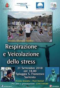 A Sorrento lezioni di respirazione e veicolazione dello stress