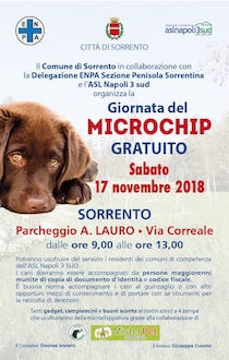 A Sorrento giornata del microchip gratuito per i cani