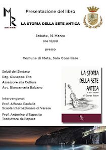 A Meta presentazione del libro “La storia della sete antica”