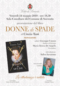 A Sorrento presentazione del libro “Donne di spade” di Cinzia Tani