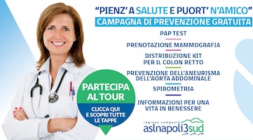 Fa tappa in costiera sorrentina la campagna di prevenzione dell’Asl, ecco dove