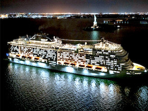 Msc Meraviglia la più grande nave a fare scalo a New York