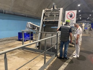 Visita dei vertici della Capitaneria al depuratore di Punta Gradelle