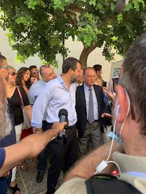 Salvini a spasso per Sorrento con il sindaco Cuomo. Pressing per la candidatura?