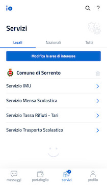 Il Comune di Sorrento sulla app Io della pubblica amministrazione